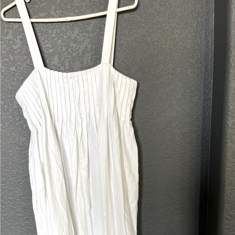 Banana Republic linen blend drape midi dress